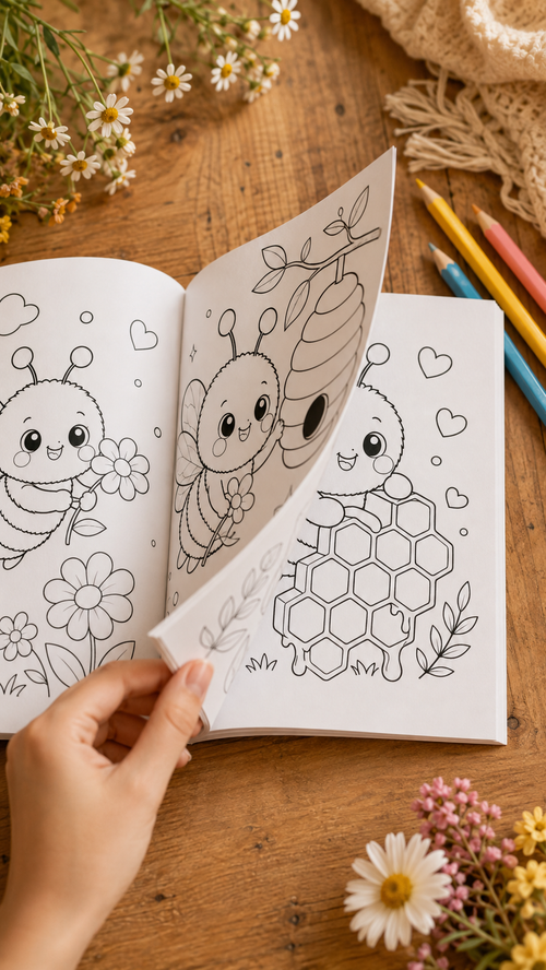 Bee Coloring pages – Kids Activity