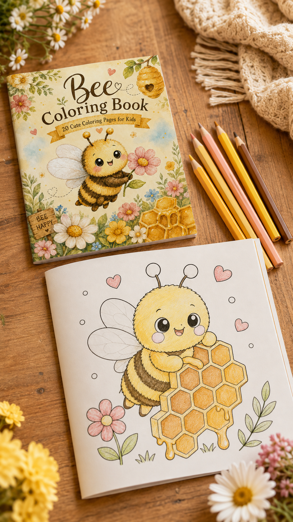 Bee Coloring pages – Kids Activity