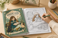Magic Girl Enchanted Coloring Book & Positive Quotes