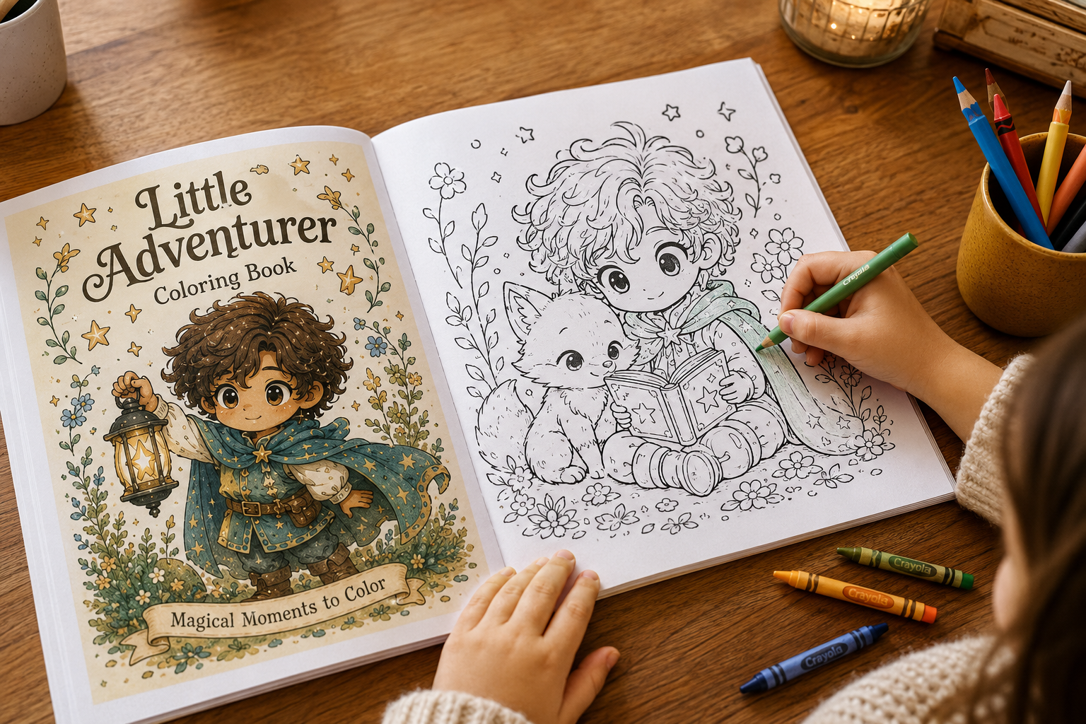 Magical Fox Friends Coloring Book